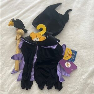 RARE Maleficent 2011 Build-A-Bear Costume with Crow Scepter